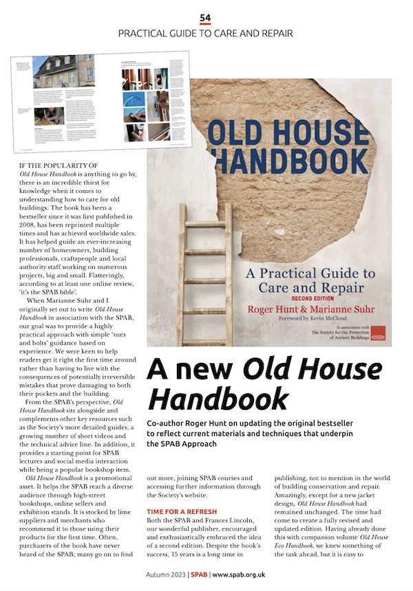 Old House Handbook featured in The SPAB Magazine